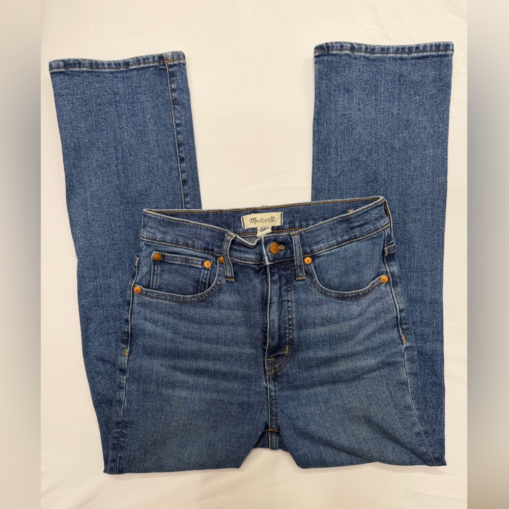Madewell Cali-Demi Boot Jeans in Bodney Wash High Rise Blue Denim Size 25 - Picture 10 of 12